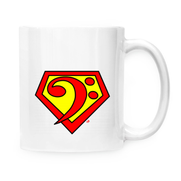 Hrnek malý bílý s potiskem Bassman