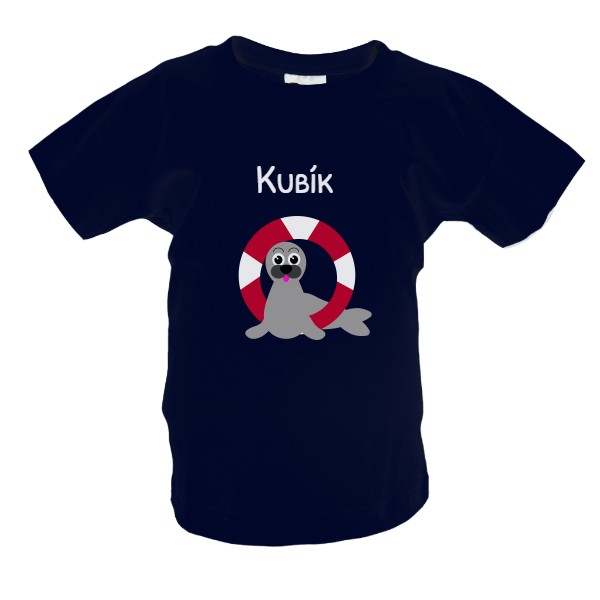 Tričko s potiskem Tuleň se jménem.